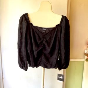 By&By  top with black underlay long sleeves in Large